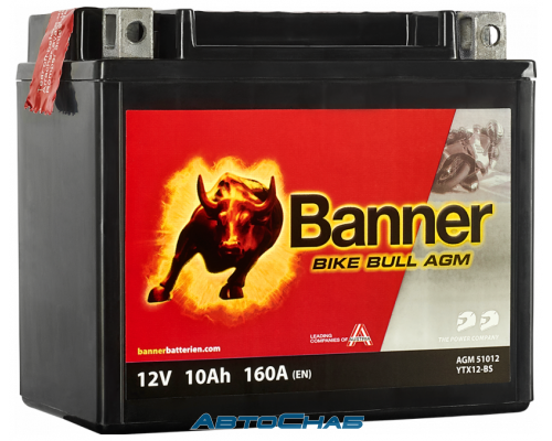 YTX12-BS BANNER Bike Bull 10 AGM+гель 150x87x131